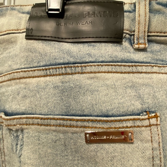 🙋‍♀️💁‍♀️Home Femme Blue Skinny Jeans with Distressed Detailing - Picture 6 of 10